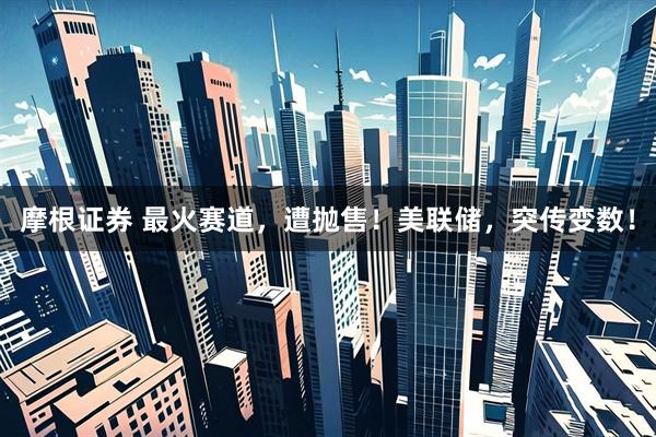 摩根证券 最火赛道，遭抛售！美联储，突传变数！